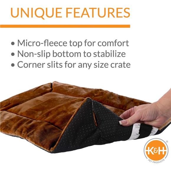 Self-Warming Crate Pad, Warming Dog Crate Bed, Machine Washable Dog Crate Mat - Picture 3 of 7